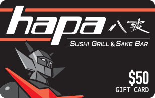 Hapa Sushi Grill and Sake Bar Gift Card