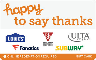 Happy To Say Thanks Gift Card